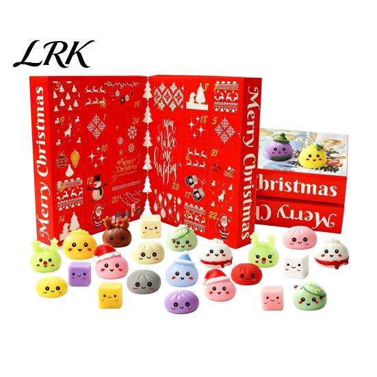 Geburtstagsgeschenk für Kleinkinder Kinder Weihnachten Adventskalender, 24-Tage-Countdown-Box mit Überraschungsfiguren, Dekorativer Kalender Festliche Atmosphäre