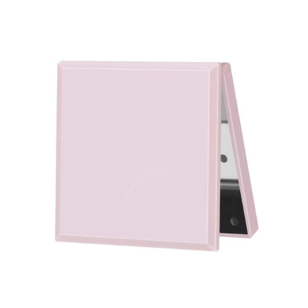 1 Set Led Button Square Folding Mirror Pocket Custom Logo Portable Travel Makeup Mirror