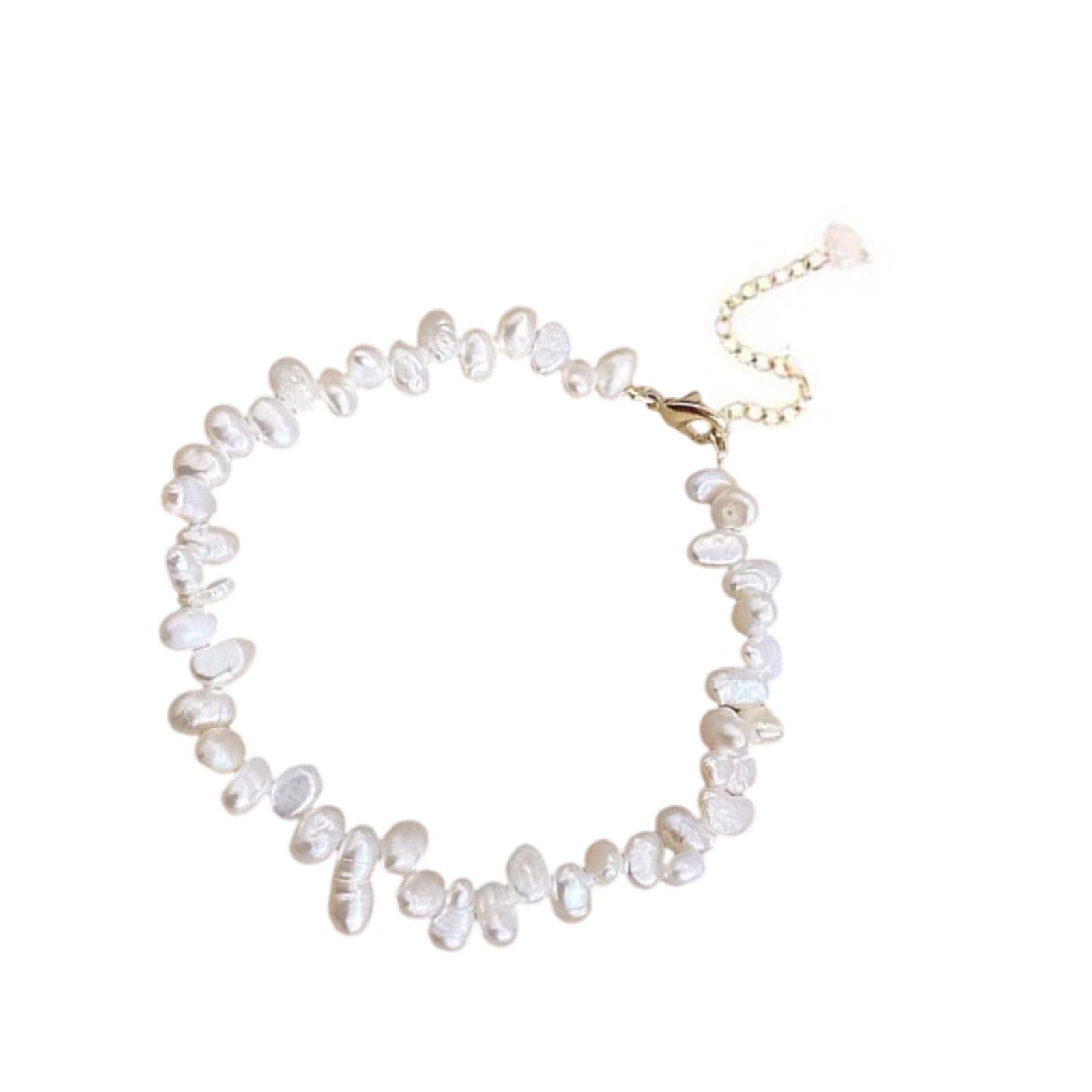 

Уникальный браслет/ожерелье из белого жемчуга неправильной формы, модный аксессуар, украшение ручной работы для женщин на каждый день 1