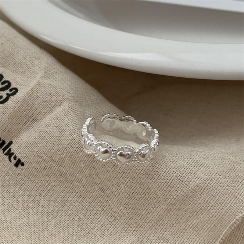 Elegantly Adjustable Crafted Open Heart Ring For Women Unique Design Geometric