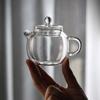 120/200ml Mini Clear Glass Teapot High Borosilicate For Hot  Teapot For One Person Use Kung Fu Tea For Home Office Cafe