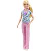 Barbie Barbie and Friends Nurse Dress-Up Doll Playset with House Green for Ages 3+