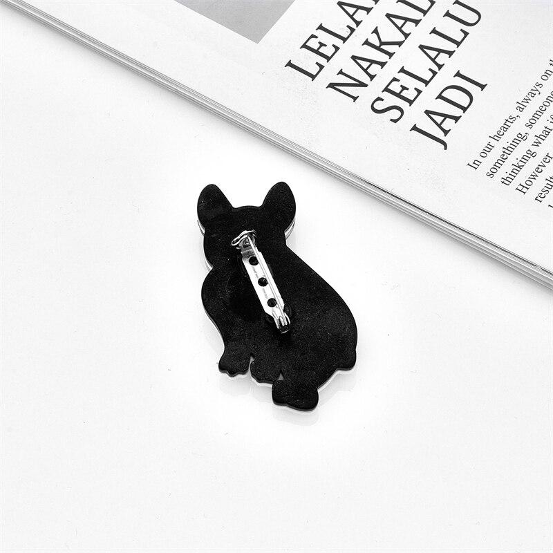 Blucome Cute Style Women's Brooch Acrylic Material Lovely Dog Shape Brooches Women High Quality Girls Jewelry On Bags Clothes