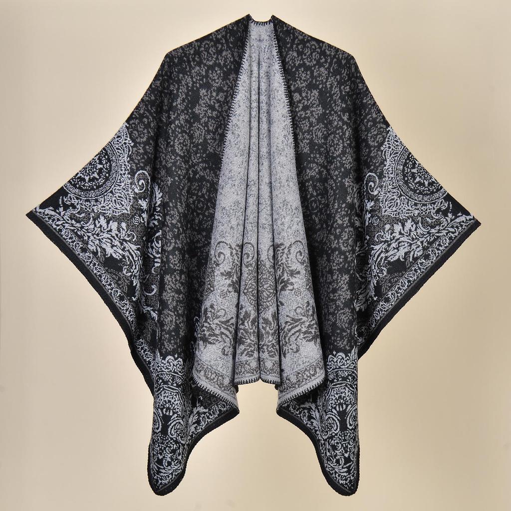 Yunnan Ethnic-Style Large Shawl Cape - Imitation Cashmere Scarf Cloak