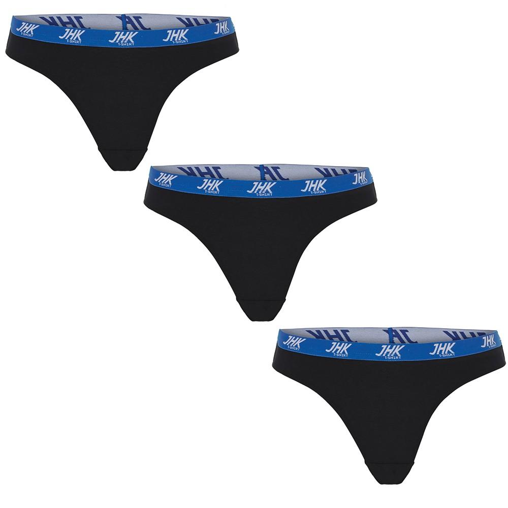 JHK Womens/Ladies Logo Briefs (Pack of 3)