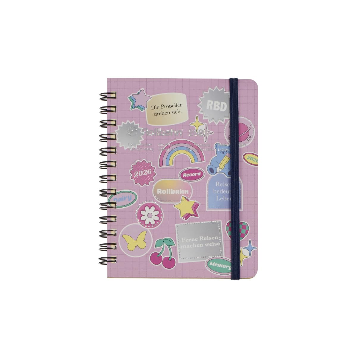 

[Delfonics Planner 2026 Edition / Starting October 2025] Rollbahn Diary Label M Monthly Schedule Book (Light Pink)