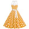 Retro Hepburn-Style Polka Dot Swing Dress