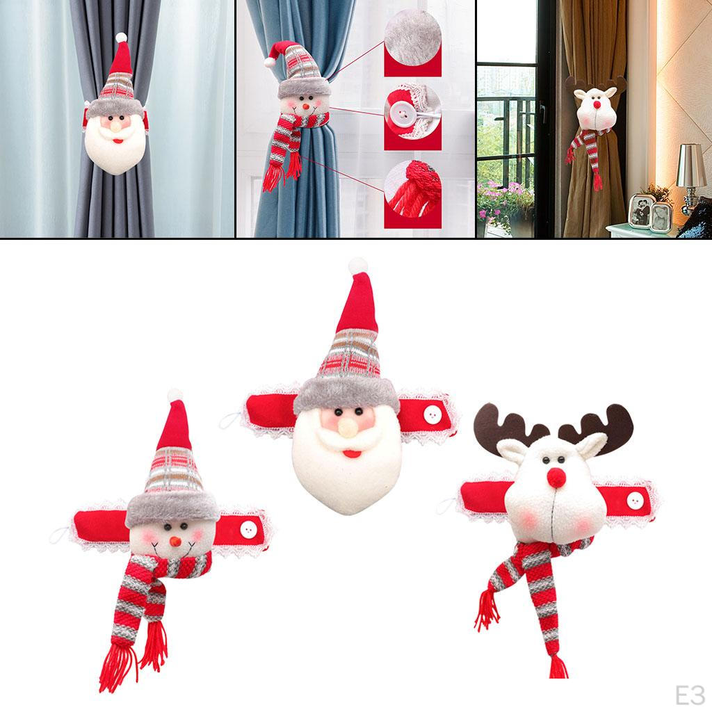 Weihnachts-Vorhangschnalle mit Knöpfen im Cartoon-Stil Fensterdekorationen Vorhanghalter