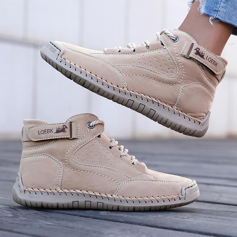 Retro Women's Boots Classic Fashion Design Breathable Casual Loafers Handmade Leather Soft Comfort Spring/autumn Women Sneakers
