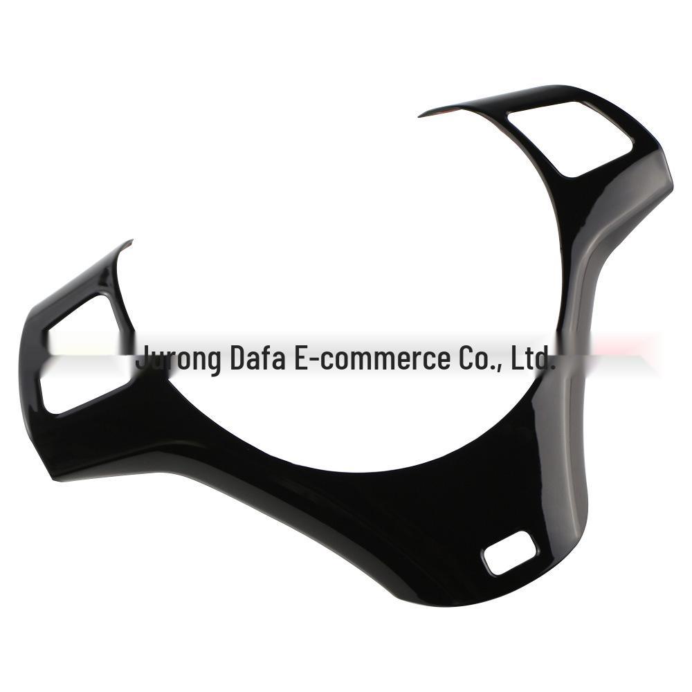 Steering Wheel Trim (B Style) for 2005-2012 BMW 3 Series: ABS Carbon Fiber Texture for Interior Upgrade.