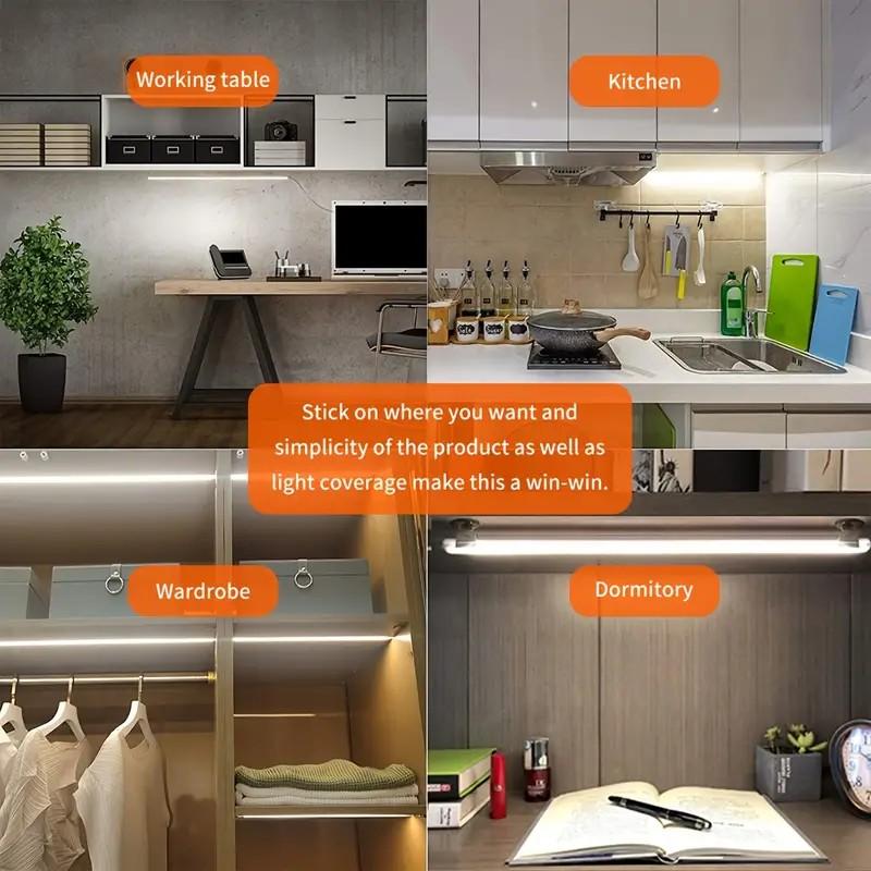 20/30/40/50 Spina USB Illuminazione LED Dimmerabile 3 Colori Cambiabili Luce Notturna LED Cucina Camera da Letto Illuminazione Con Striscia Magnetica Per Camera da Letto Cucina Luce