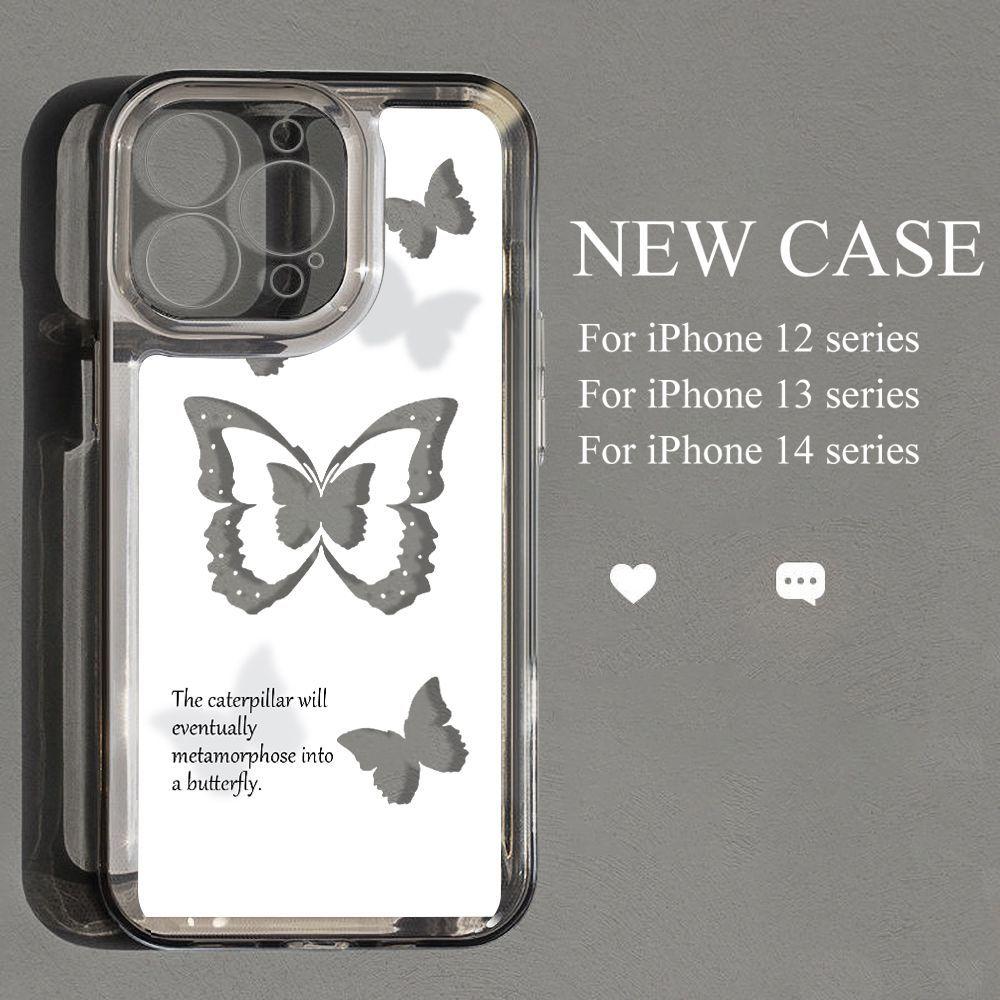 Wind romantic butterfly applies to iPhone17 mobile phone case 15Pro/14 Apple 16 all-inclusive 13 Xiaohongshu same style