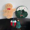 Christmas Plush Pillow With Cartoon Gingerbread Man Design For Holiday Decor And Gifts