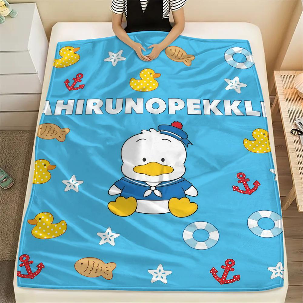 1PC Sanrio Cute Print Flannel Blanket, High Quality All Seasons, Home Decor, Warmth and Comfort, Perfect for Christmas Gifts