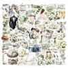 50 Pieces of Vintage Floral Bohemian Wedding Stickers for Creative Planning of Wedding Notebooks and Wall Art Stickers