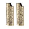 2PCS Torch Lighter Case Vintage Zinc Alloy Eye Catching Long Lifespan Portable Lighter Case Holder