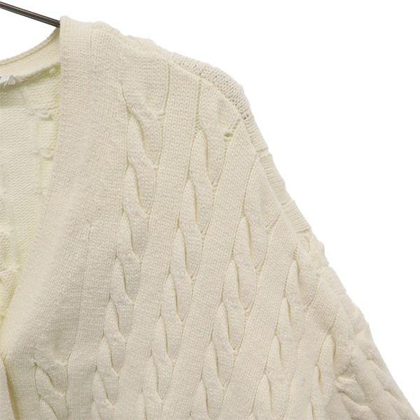 Alexander Wang Cárdigan de punto corto de manga larga blanco Mujer Usado