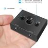 Switch Audio Stereo a 3,5 mm a 2 Vie Bidirezionale Splitter Box 2 In 1 Out 1 In 2 Out Con Pulsante Mute