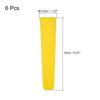 Uxcell Silicone Ice Pop Molds, Set of 6, Ice Pop Maker with Ice Cream Mold, 5.91 Inch Long, Suitable for Making Ice Cream and Popsicle Pops, Yellow