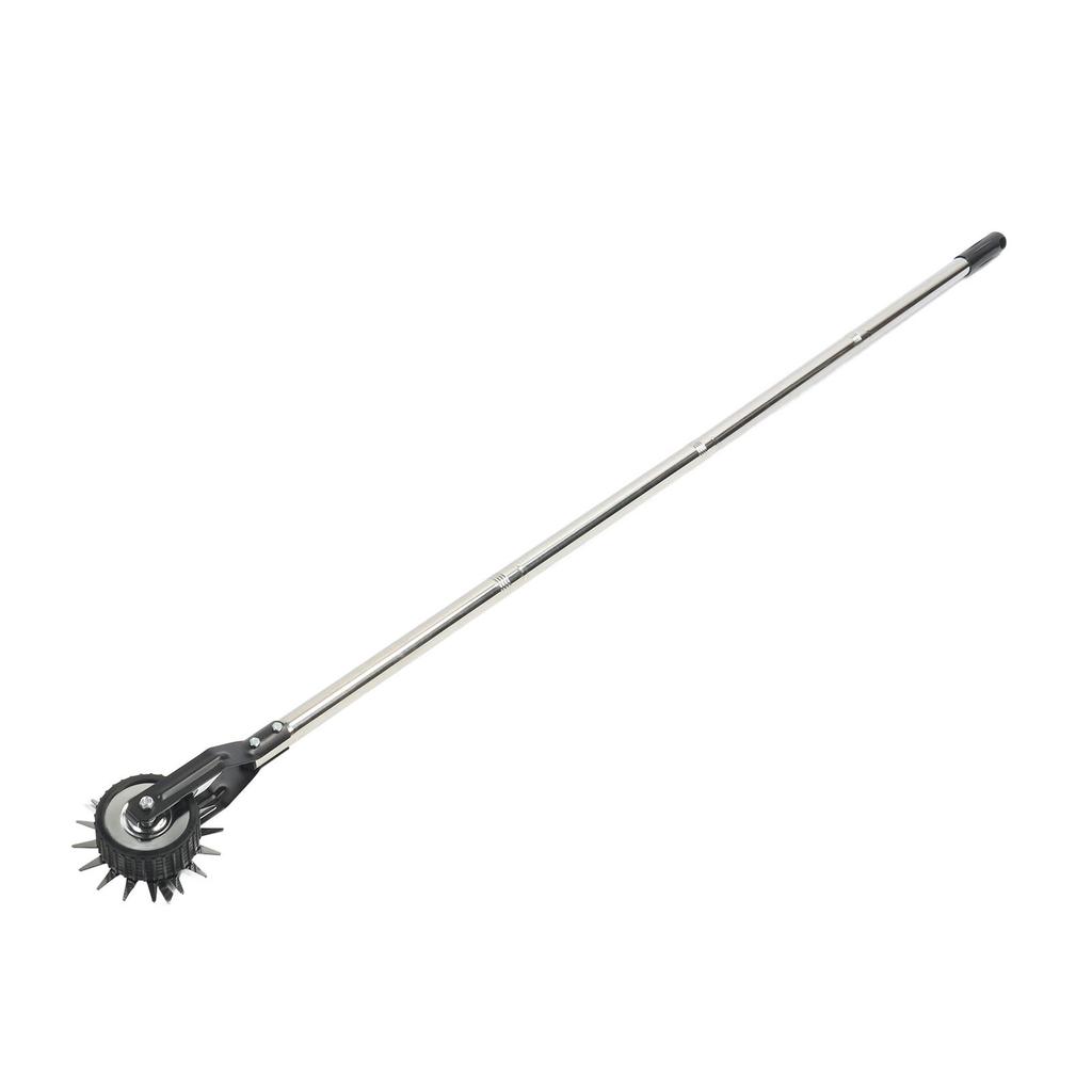 Rotary Lawn Edger with Single Wheel Manganese Stainless Steel Manual Lawn Edging Cutter with Handle
