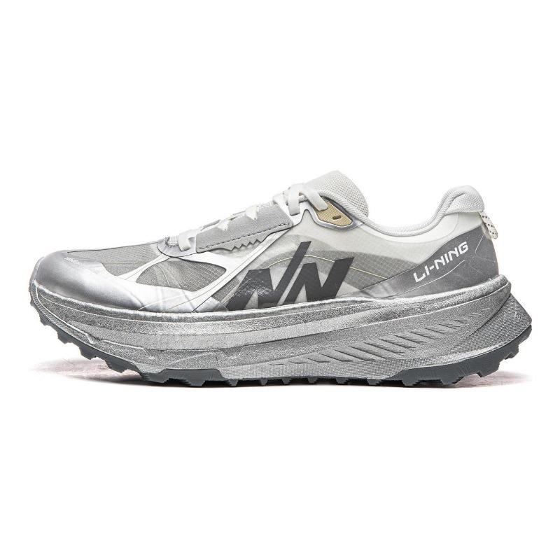 Li-Ning Dilu Unisex Low Top Trail Running Shoes Chalk Gray Cushion Anti Slip Platform ARNV023-4 43