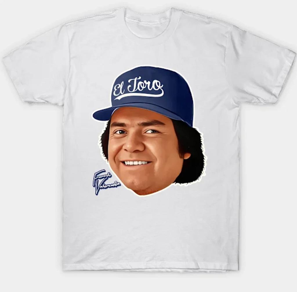 Fernando Valenzuela El Toro T Shirt Adult Small-3XL White Fan Art Baseball