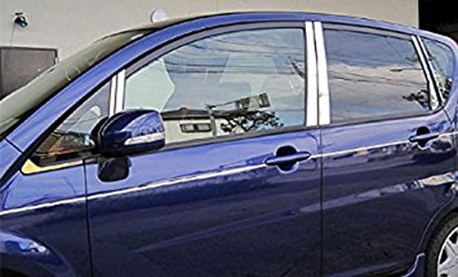 BRIGHTZ Plated Pillar Panels for Honda Move Visor with Honda Move Ultra-Mirror (16-Piece Set) L175S/L185S (No Required) [PIL-SIL-355] (Compatible