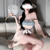 Fun underwear antique gauze skirt set new free court belly pocket sexy style c Hanfu temptation flirting