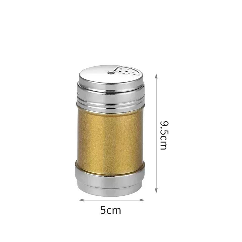 Stainless Steel Salt Spice Sugar Pepper Flavour Bottles Shaker, Airtight, Rotatable Seasoning Shaker, Kitchen Gadget