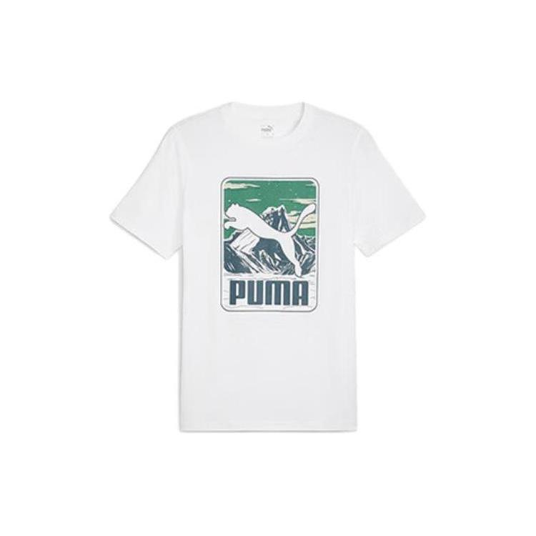 PUMA Graphic Mountain T-shirt White Men s 684761-02 L