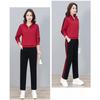 Fashion Women Half Zip Stand Collar Sportswear Suit Casual Spring Autumn Outdoor Sports Two Piece Tracksuit for Ladies