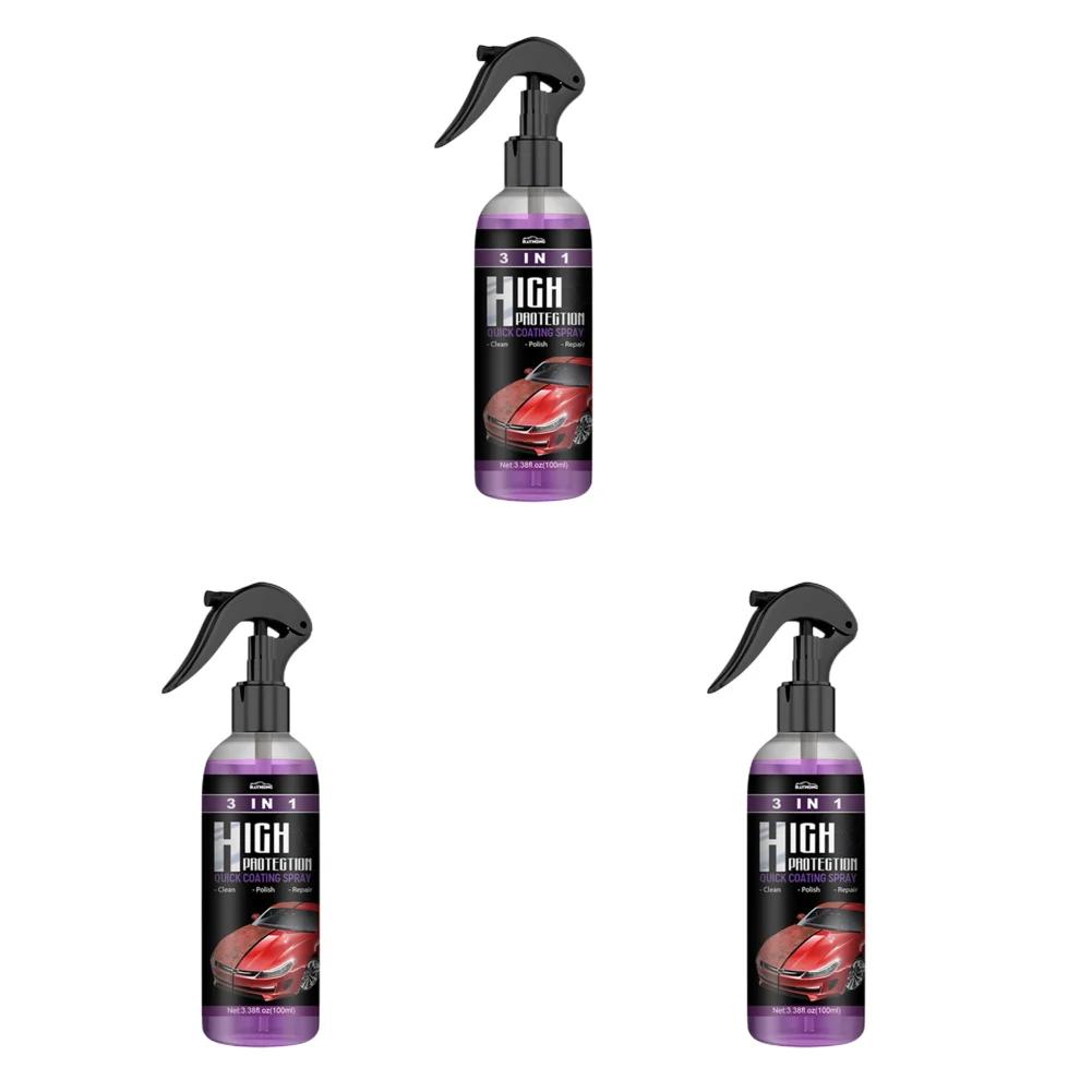 3 In 1 Car Ceramic Coating Spray High Protection Shine Armor Ceramic Car Wash Car Shield 30/100ml Polishing Spraying Wax Tools