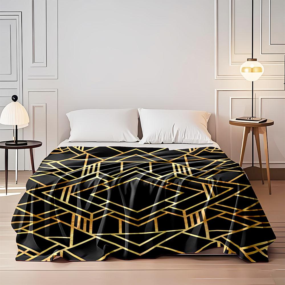Geometric Art Deco Blanket for All Seasons Blanket Lunch Break Throw Gift