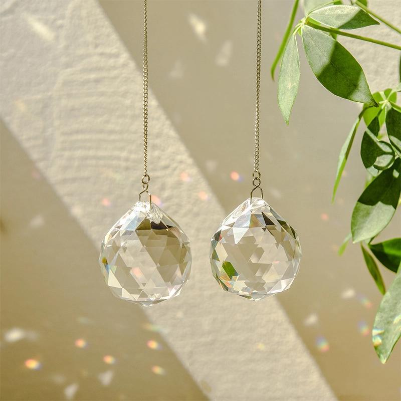 Rainbow Crystal Wind Chime Window Hanging Bell Glass Pendant Sun Catcher Christmas Decoration Home Decoration Garden Decoration