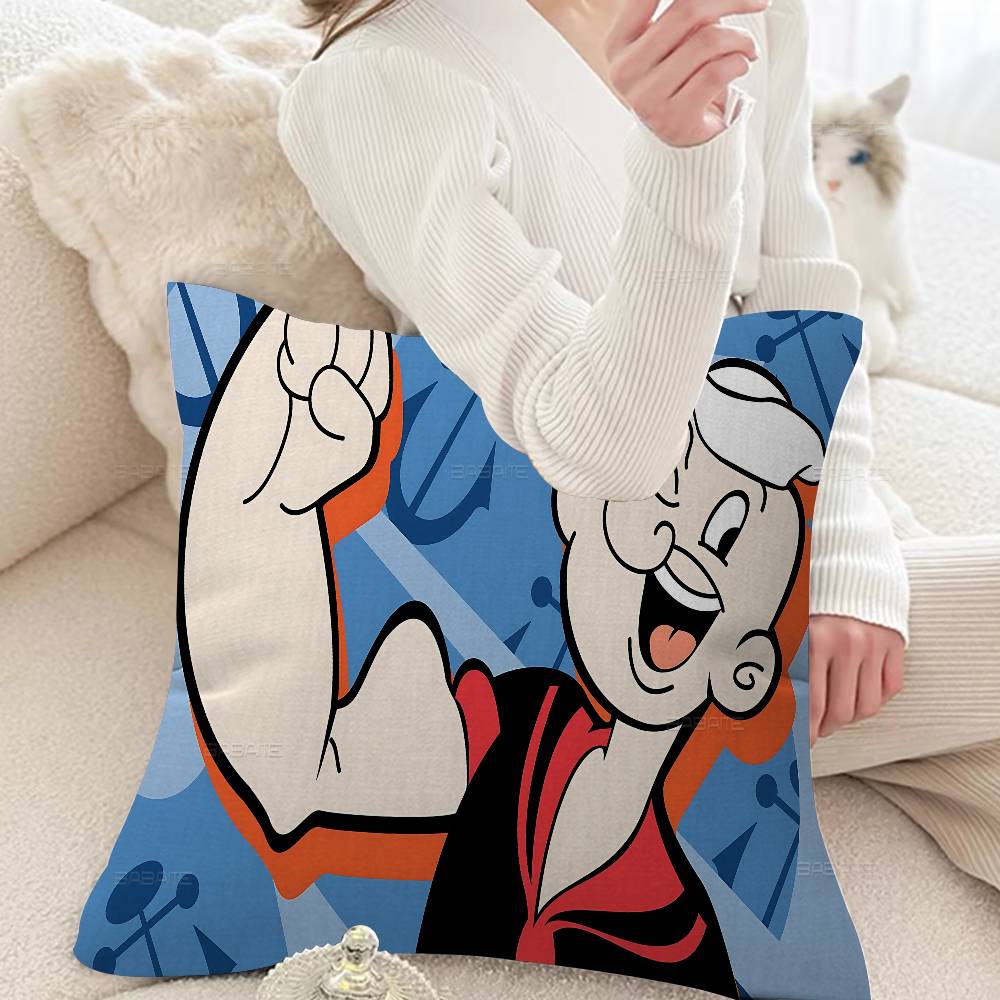 P-PopeyeS The S-Sailor Cartoon Cushion Cover Inches Farmhouse Decor Home Throw Pillow Covers for Couch Decorations