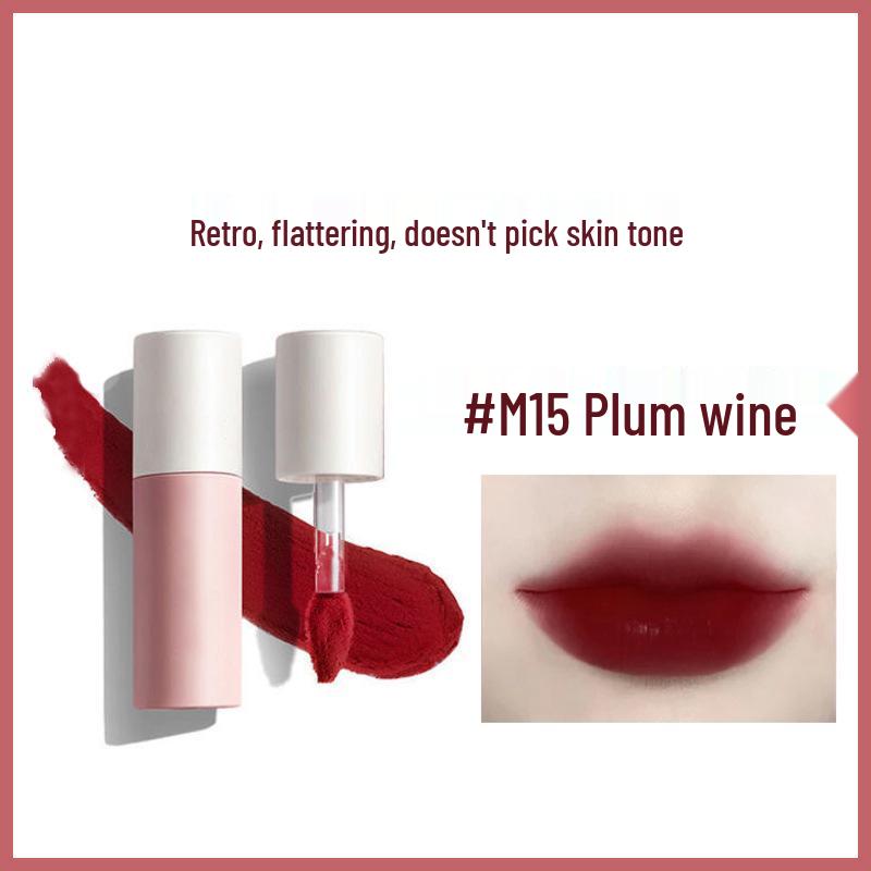AK Lip Mud: Matte Non-Fading Lip Gloss & Lipstick - Smooth, Non-Stick, Invisible Lip Lines, Perfect for Students & Dates