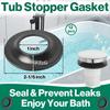 12-Pack Tub Stopper Gasket Universal Fit for Tip Toe - High Elastic Rubber Seal, Prevents Leaks, Easy tall for Bath Drain Assemblies