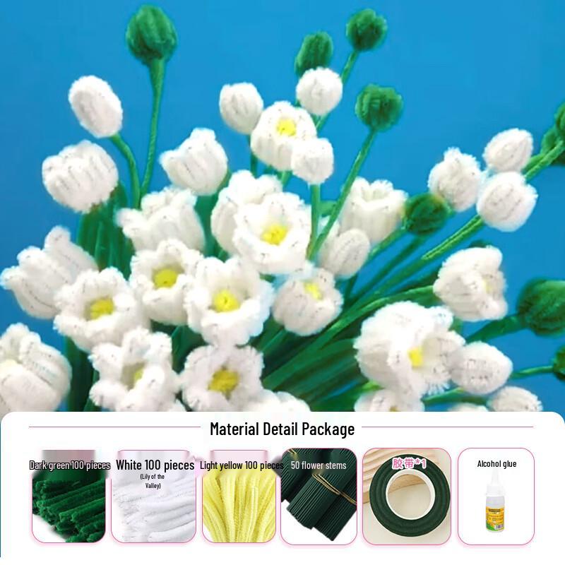 DIY Chenille Stick Flower Bouquet Kit