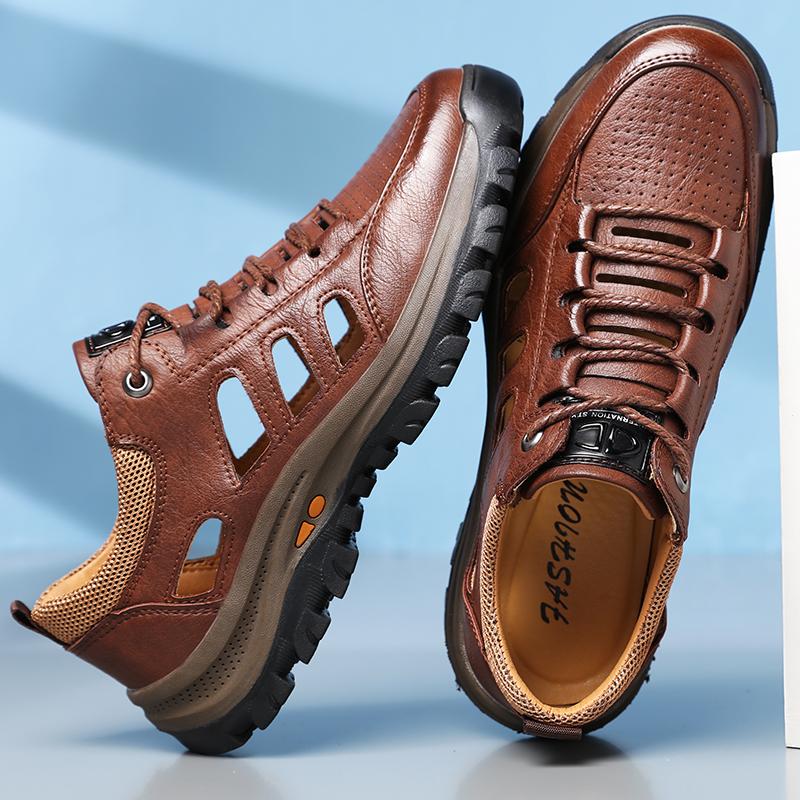 Summer Hot Selling Men's Sandals Anti Slip Beach Casual Shoes Breathable Thick Sole Wear-resistant Men's Camping Travel Shoes