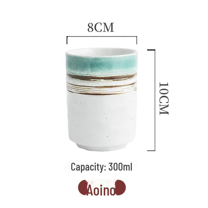 Retro Japanese Ceramic Stoneware Tea and Sushi Cup