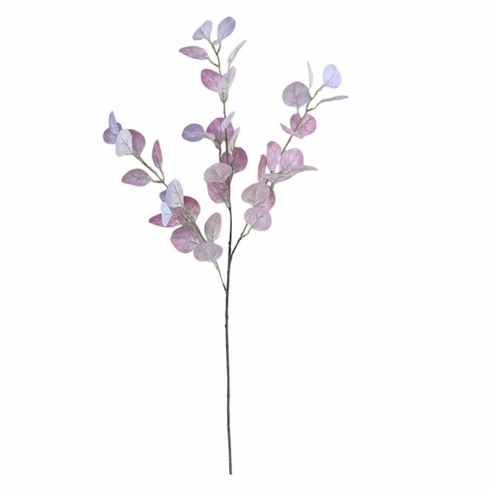 Multicolor Artificial Eucalyptus Stems Bridal Bouquet Photography Prop Simulation Money Leaf Branches Plastic Landscape Making