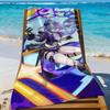 Silberner Wolf Honkai Star Rail Spiel Handtuch Sport Schnelltrocknend Reise Camping Ausrüstung Sandfest Weich Leicht Großes Strandtuch
