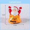 Charming Resin Christmas Santa Claus Figurine Desktop Decor Cute Snowman Crystal Ball Ornament