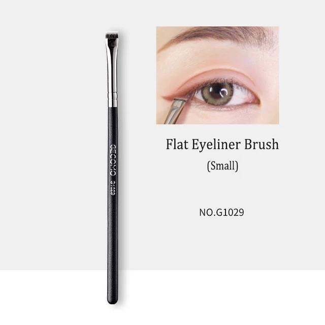 

Плоская кисть для подводки глаз, нейлоновый ворс, лезвие, тонкая кисть для подводки глаз и бровей, черная, тонкая, для контура глаз и бровей, косметические инструменты для макияжа