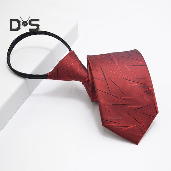 Men Business Tie Multiple Pattern Designs Rich Colors No Knot Casual Neck Tie Banquet Wedding Party Necktie