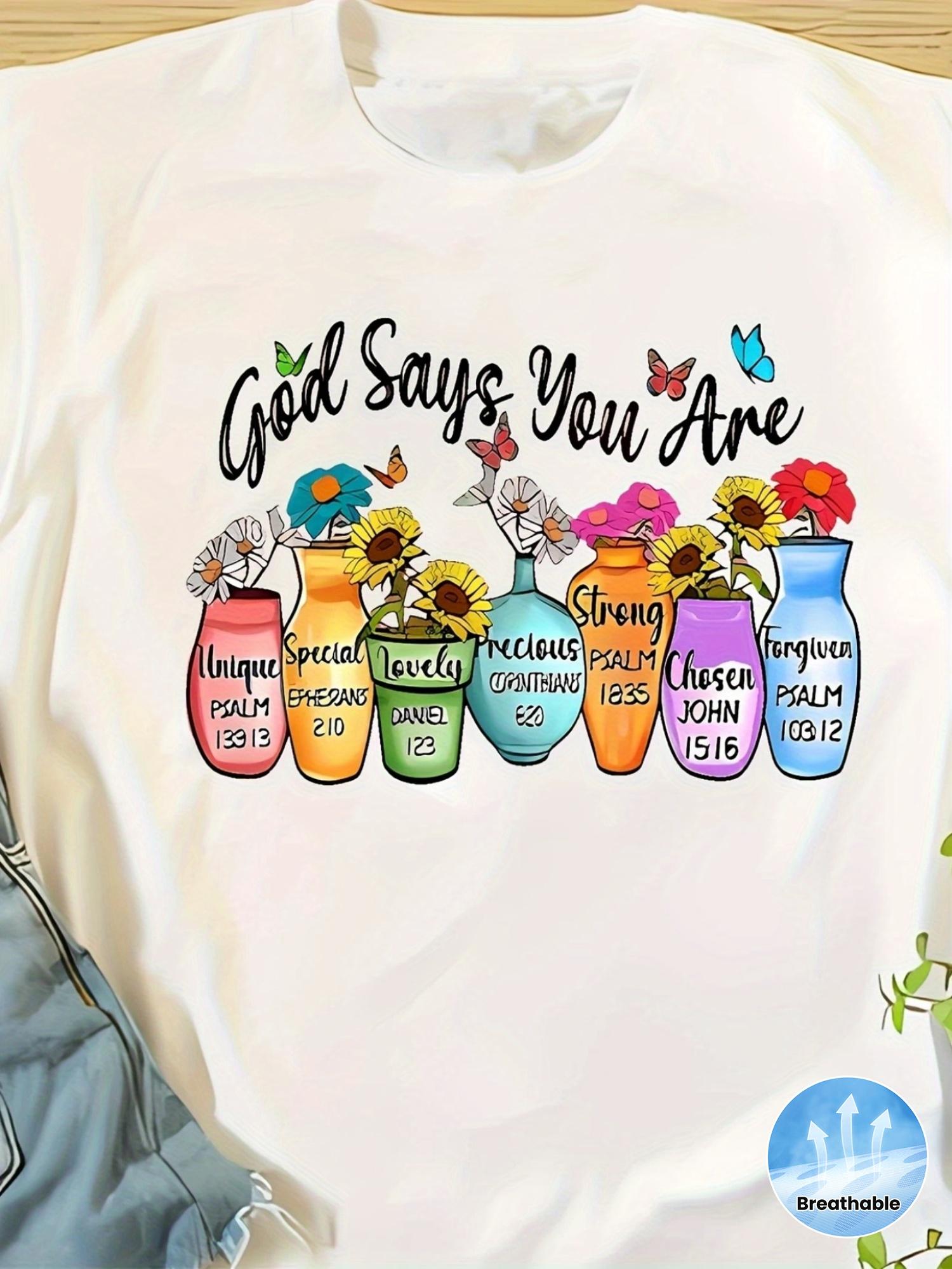 God Says You Are Unique Special Lovely Precious T-shirt XXXL