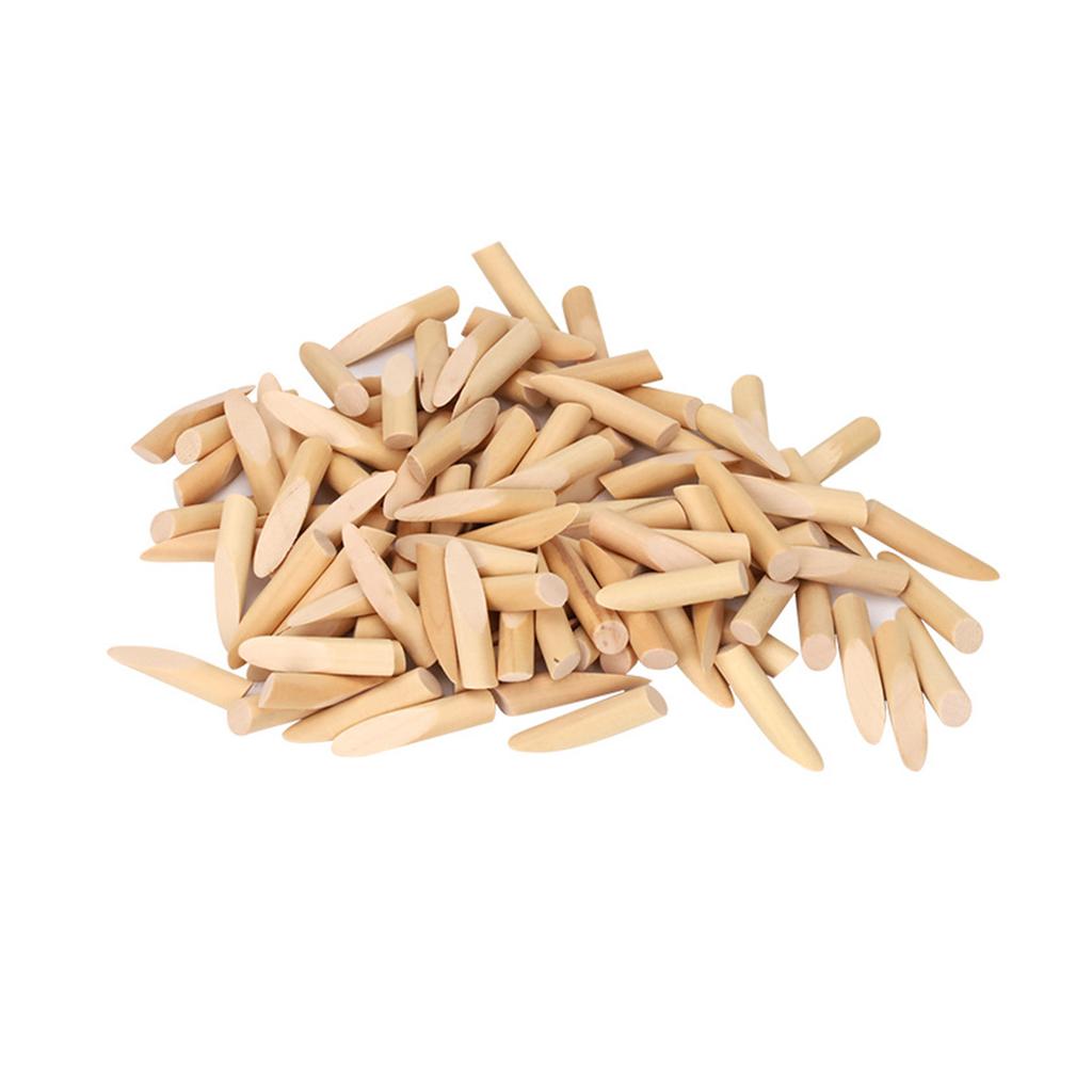 100Pcs Inclined Hole Plug Woodworking Drilling Plugs Wood Oblique Plugs Carpentry Locators Plugs Carpentry Wood Plugs