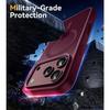 Case + 2 Tempered Glasses for iPhone 18 Pro, Anti-Scratch Protection with Magnetic Circle Bordeaux