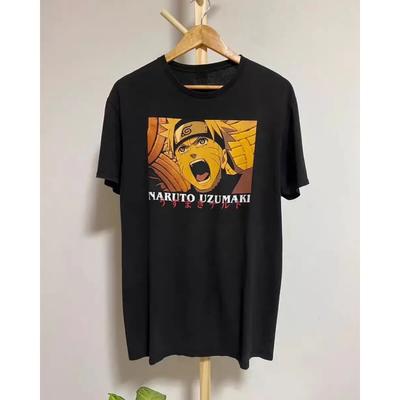2025 Japan Naruto Anime Crew Neck T-shirt Short-sleeved Fashion Short-sleeved Summer Men's and Women's Street Casual Tops