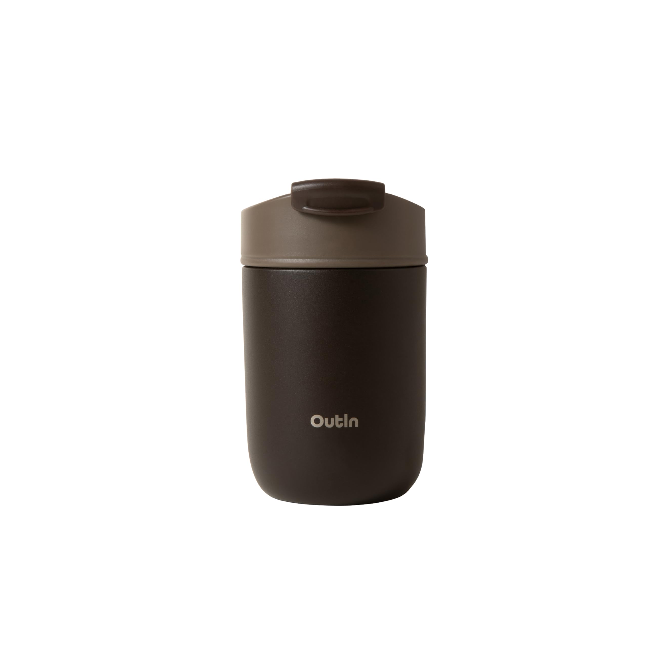 

OutIn Travel Tumbler, Insulated Coffee Cup with Leak-Proof Flip Lid, 350ml Stainless Steel Mug for Hot and Cold Drinks